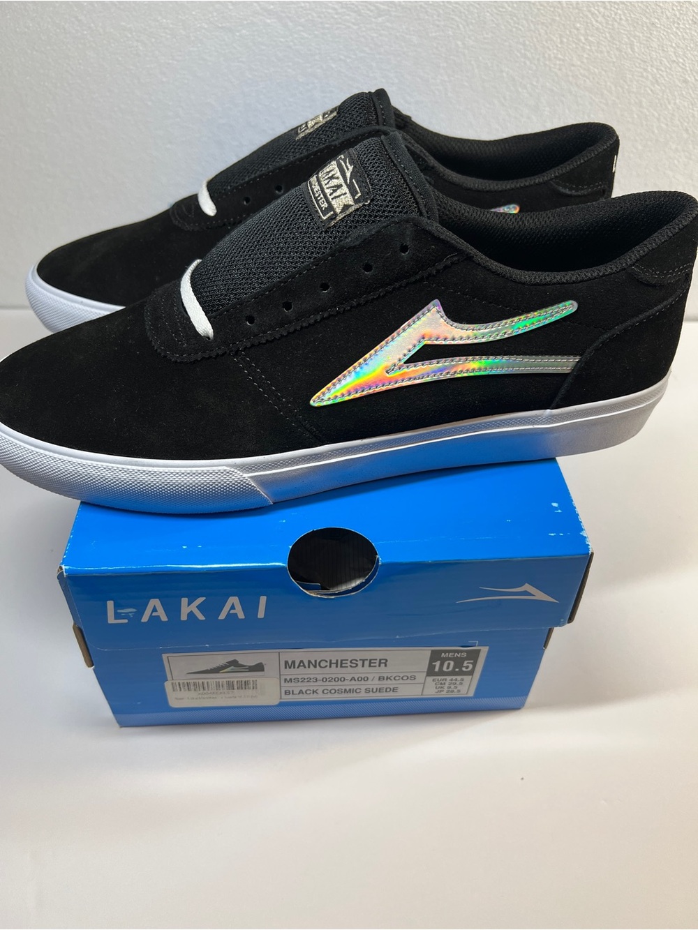 Lakai Manchester Skate Shoes Black Cosmic Suede